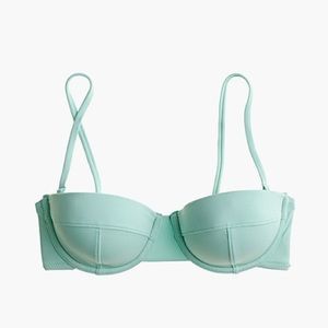 Jcrew underwire bikini top in mint